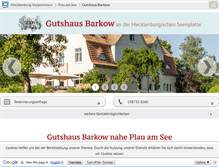 Tablet Screenshot of gutshaus-barkow.de